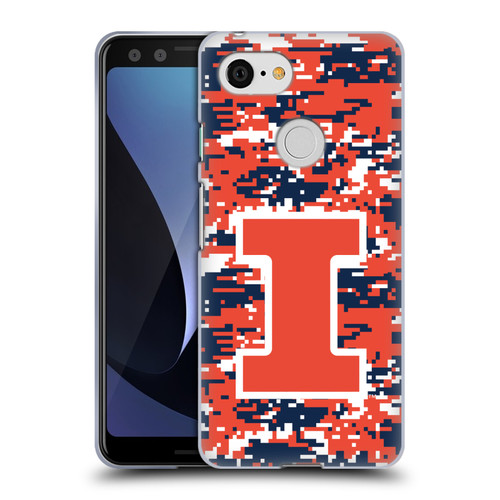 University Of Illinois U Of I University Of Illinois Digital Camouflage Soft Gel Case for Google Pixel 3