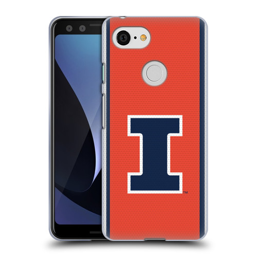University Of Illinois U Of I University Of Illinois Football Jersey Soft Gel Case for Google Pixel 3