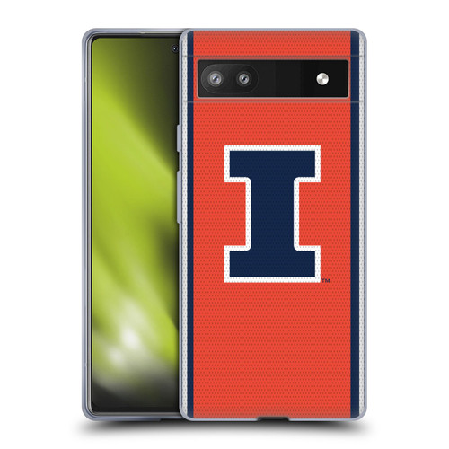 University Of Illinois U Of I University Of Illinois Football Jersey Soft Gel Case for Google Pixel 6a