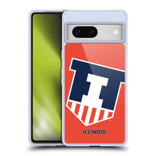 University Of Illinois U Of I University Of Illinois Oversized Icon Soft Gel Case for Google Pixel 7