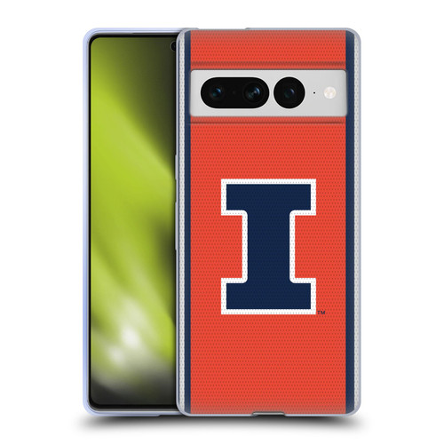 University Of Illinois U Of I University Of Illinois Football Jersey Soft Gel Case for Google Pixel 7 Pro