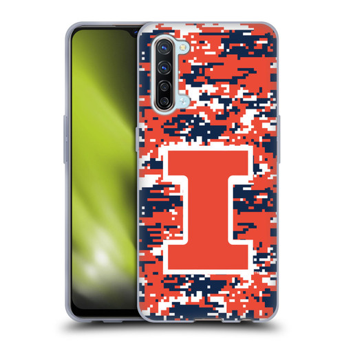 University Of Illinois U Of I University Of Illinois Digital Camouflage Soft Gel Case for OPPO Find X2 Lite 5G