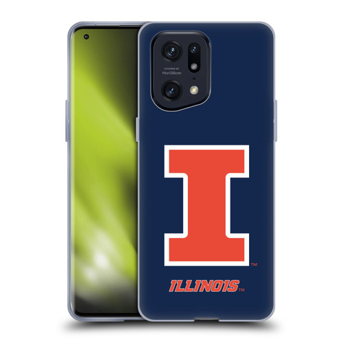 University Of Illinois U Of I University Of Illinois Plain Soft Gel Case for OPPO Find X5 Pro