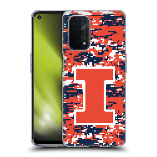 University Of Illinois U Of I University Of Illinois Digital Camouflage Soft Gel Case for OPPO A54 5G