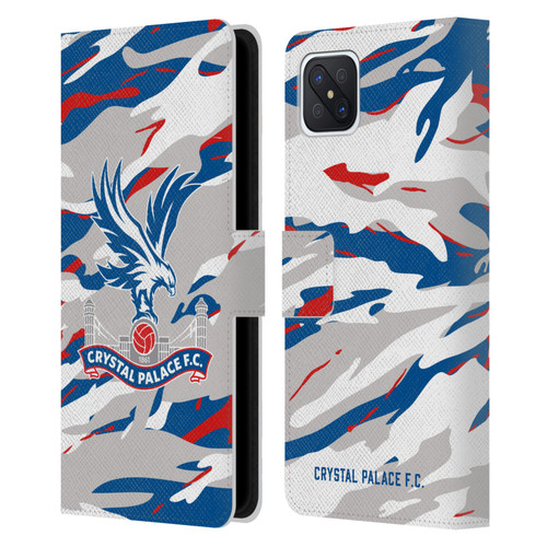 Crystal Palace FC Crest Camouflage Leather Book Wallet Case Cover For OPPO Reno4 Z 5G