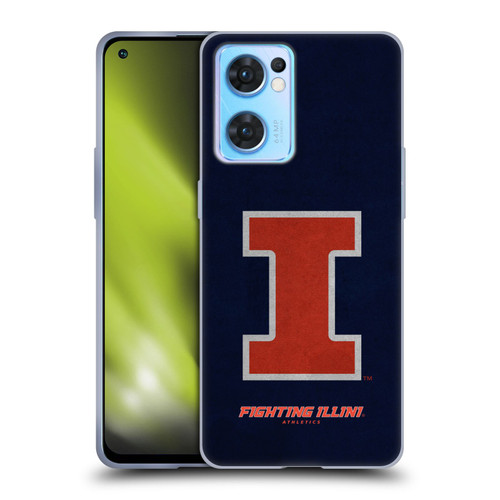 University Of Illinois U Of I University Of Illinois Distressed Look Soft Gel Case for OPPO Reno7 5G / Find X5 Lite