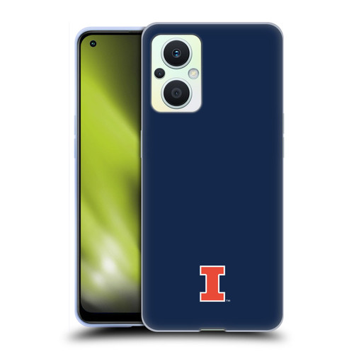 University Of Illinois U Of I University Of Illinois Fighting Illini Soft Gel Case for OPPO Reno8 Lite