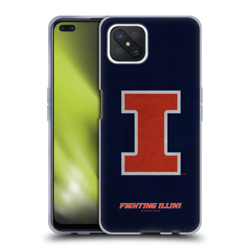 University Of Illinois U Of I University Of Illinois Distressed Look Soft Gel Case for OPPO Reno4 Z 5G