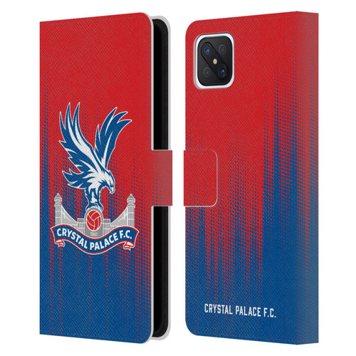 Crystal Palace FC Crest Halftone Leather Book Wallet Case Cover For OPPO Reno4 Z 5G