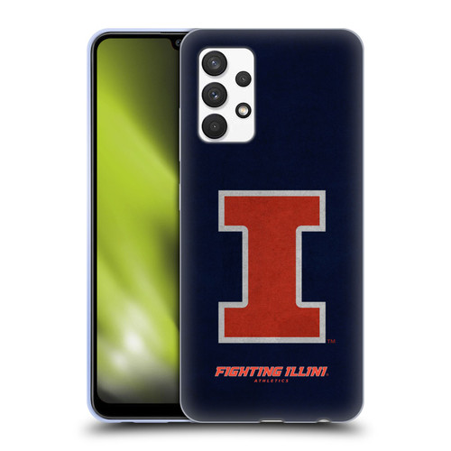 University Of Illinois U Of I University Of Illinois Distressed Look Soft Gel Case for Samsung Galaxy A32 (2021)