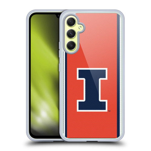 University Of Illinois U Of I University Of Illinois Football Jersey Soft Gel Case for Samsung Galaxy A34 5G