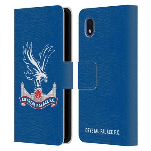 Crystal Palace FC Crest Plain Leather Book Wallet Case Cover For Samsung Galaxy A01 Core (2020)