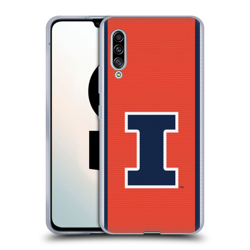 University Of Illinois U Of I University Of Illinois Football Jersey Soft Gel Case for Samsung Galaxy A90 5G (2019)