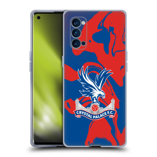 Crystal Palace FC Crest Red And Blue Marble Soft Gel Case for OPPO Reno 4 Pro 5G