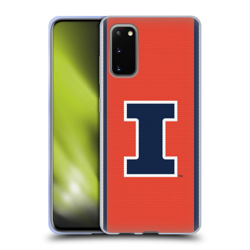 University Of Illinois U Of I University Of Illinois Football Jersey Soft Gel Case for Samsung Galaxy S20 / S20 5G