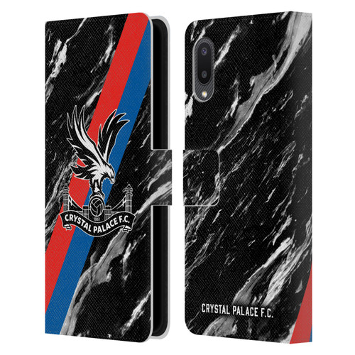 Crystal Palace FC Crest Black Marble Leather Book Wallet Case Cover For Samsung Galaxy A02/M02 (2021)