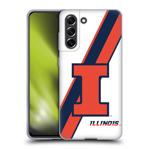 University Of Illinois U Of I University Of Illinois Stripes Soft Gel Case for Samsung Galaxy S21 FE 5G