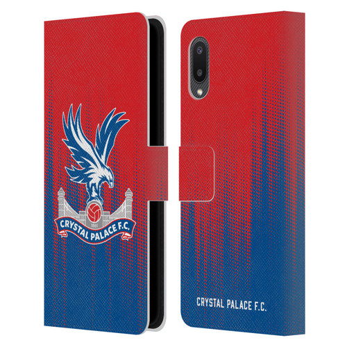 Crystal Palace FC Crest Halftone Leather Book Wallet Case Cover For Samsung Galaxy A02/M02 (2021)