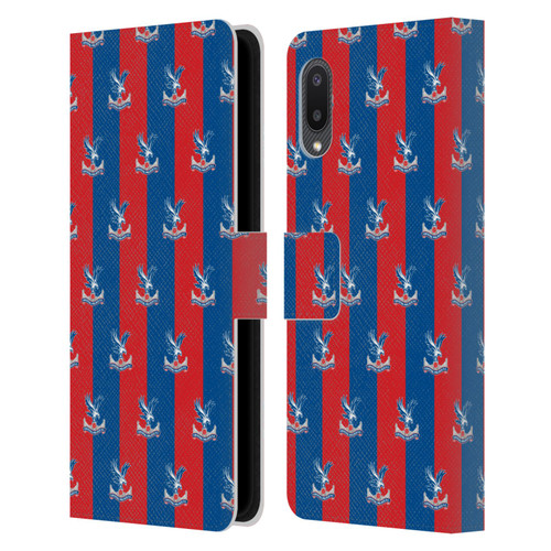 Crystal Palace FC Crest Pattern Leather Book Wallet Case Cover For Samsung Galaxy A02/M02 (2021)