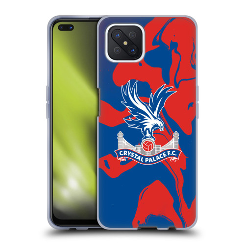 Crystal Palace FC Crest Red And Blue Marble Soft Gel Case for OPPO Reno4 Z 5G