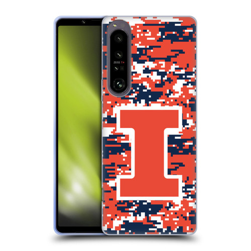 University Of Illinois U Of I University Of Illinois Digital Camouflage Soft Gel Case for Sony Xperia 1 IV