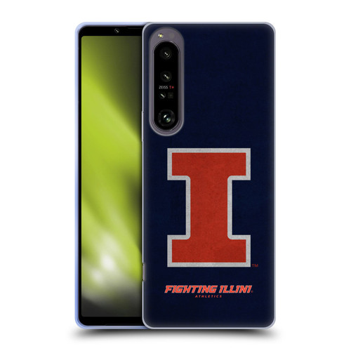 University Of Illinois U Of I University Of Illinois Distressed Look Soft Gel Case for Sony Xperia 1 IV