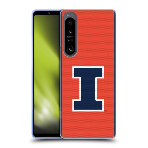 University Of Illinois U Of I University Of Illinois Football Jersey Soft Gel Case for Sony Xperia 1 IV