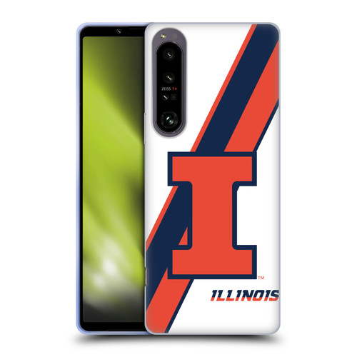 University Of Illinois U Of I University Of Illinois Stripes Soft Gel Case for Sony Xperia 1 IV