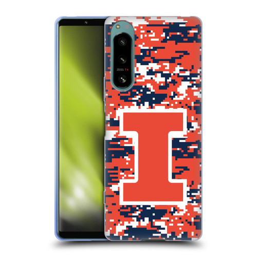 University Of Illinois U Of I University Of Illinois Digital Camouflage Soft Gel Case for Sony Xperia 5 IV