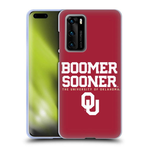 University of Oklahoma OU The University of Oklahoma Boomer Sooner Soft Gel Case for Huawei P40 5G