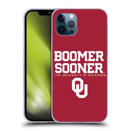 University of Oklahoma OU The University of Oklahoma Boomer Sooner Soft Gel Case for Apple iPhone 12 / iPhone 12 Pro