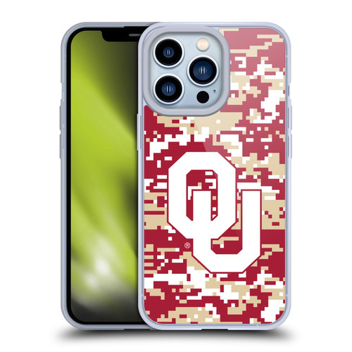 University of Oklahoma OU The University of Oklahoma Digital Camouflage Soft Gel Case for Apple iPhone 13 Pro