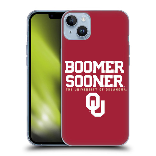 University of Oklahoma OU The University of Oklahoma Boomer Sooner Soft Gel Case for Apple iPhone 14 Plus