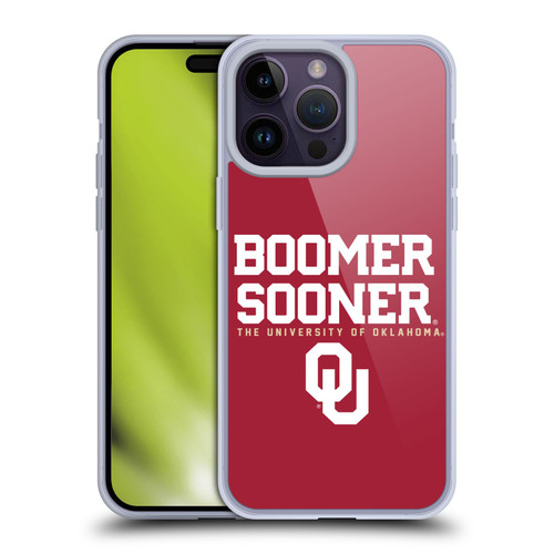 University of Oklahoma OU The University of Oklahoma Boomer Sooner Soft Gel Case for Apple iPhone 14 Pro Max