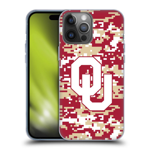 University of Oklahoma OU The University of Oklahoma Digital Camouflage Soft Gel Case for Apple iPhone 14 Pro Max