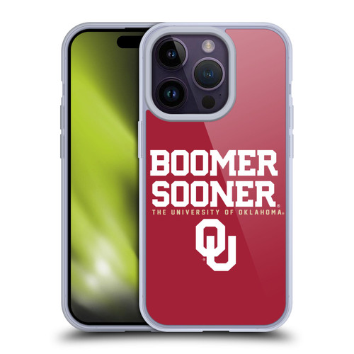 University of Oklahoma OU The University of Oklahoma Boomer Sooner Soft Gel Case for Apple iPhone 14 Pro