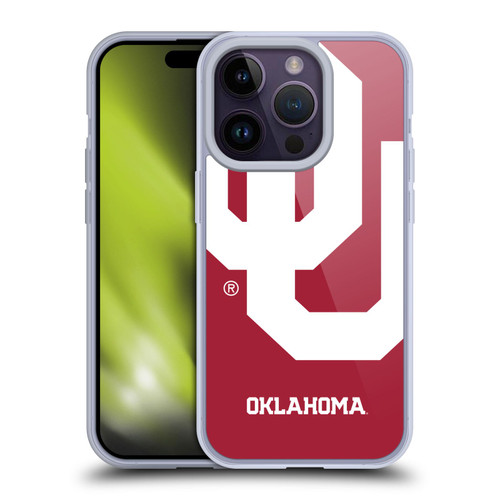 University of Oklahoma OU The University of Oklahoma Oversized Icon Soft Gel Case for Apple iPhone 14 Pro