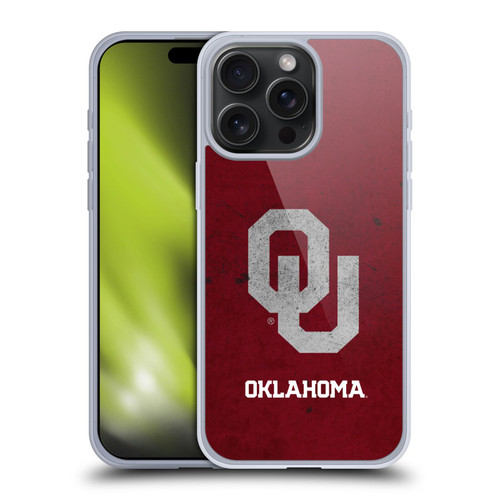 University of Oklahoma OU The University of Oklahoma Distressed Look Soft Gel Case for Apple iPhone 15 Pro Max