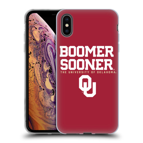 University of Oklahoma OU The University of Oklahoma Boomer Sooner Soft Gel Case for Apple iPhone XS Max