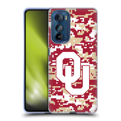 University of Oklahoma OU The University of Oklahoma Digital Camouflage Soft Gel Case for Motorola Edge 30