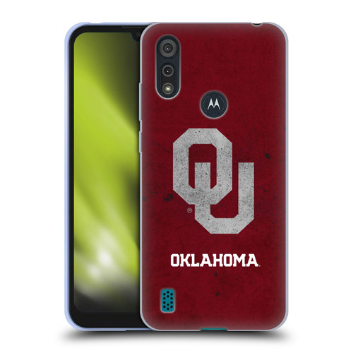 University of Oklahoma OU The University of Oklahoma Distressed Look Soft Gel Case for Motorola Moto E6s (2020)