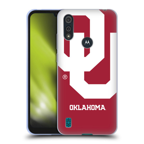 University of Oklahoma OU The University of Oklahoma Oversized Icon Soft Gel Case for Motorola Moto E6s (2020)