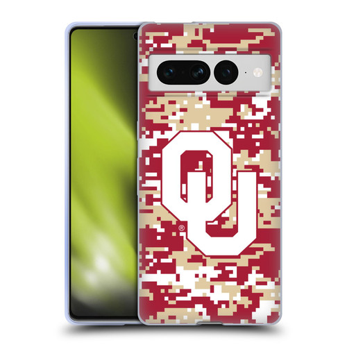 University of Oklahoma OU The University of Oklahoma Digital Camouflage Soft Gel Case for Google Pixel 7 Pro