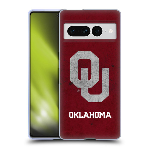 University of Oklahoma OU The University of Oklahoma Distressed Look Soft Gel Case for Google Pixel 7 Pro