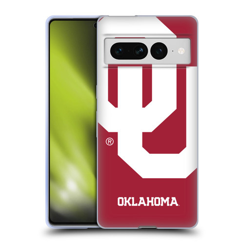 University of Oklahoma OU The University of Oklahoma Oversized Icon Soft Gel Case for Google Pixel 7 Pro