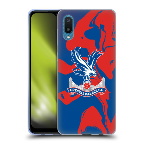 Crystal Palace FC Crest Red And Blue Marble Soft Gel Case for Samsung Galaxy A02/M02 (2021)