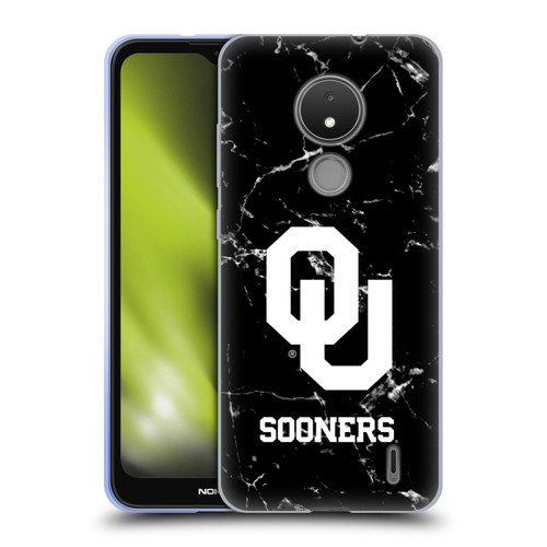 University of Oklahoma OU The University of Oklahoma Black And White Marble Soft Gel Case for Nokia C21