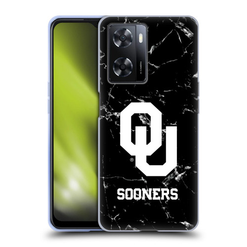 University of Oklahoma OU The University of Oklahoma Black And White Marble Soft Gel Case for OPPO A57s