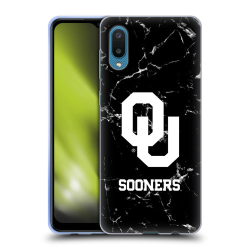 University of Oklahoma OU The University of Oklahoma Black And White Marble Soft Gel Case for Samsung Galaxy A02/M02 (2021)