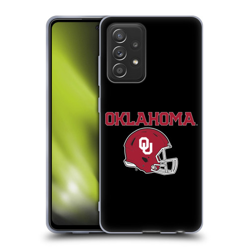 University of Oklahoma OU The University of Oklahoma Helmet Logotype Soft Gel Case for Samsung Galaxy A52 / A52s / 5G (2021)